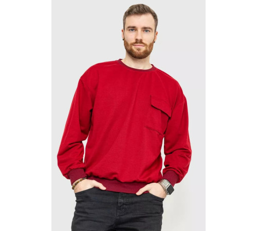 Світшот чоловічий, колір бордовий, 208R0235