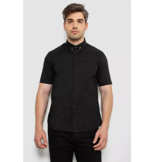 Сорочка чоловіча однотонна, колір чорний, 214R6917