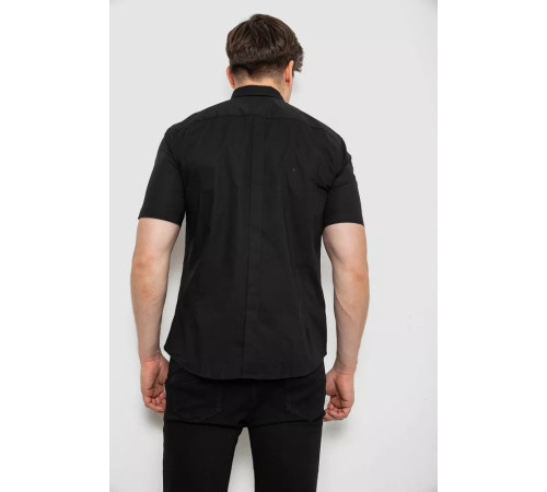 Сорочка чоловіча однотонна, колір чорний, 214R6917