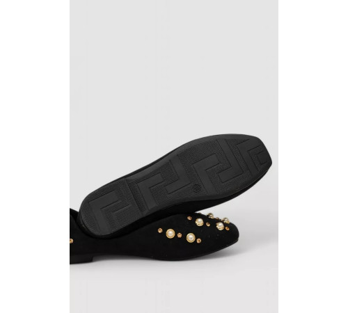 Балетки жіночі замша, колір чорний, 248R9005