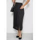 Спідниця на підкладці з розрізом, колір чорний, 167R5291