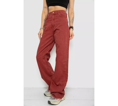 Джинси жіночі, колір бордовий, 182R2452