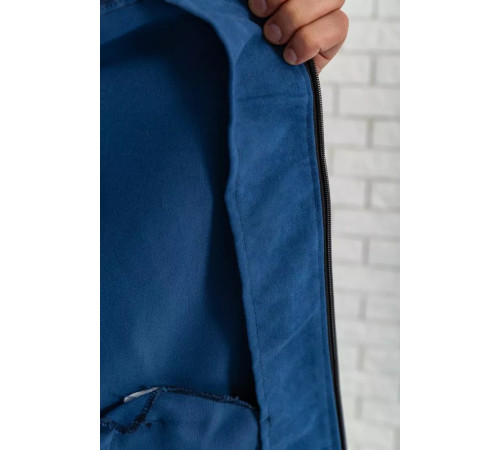 Вітровка чоловіча на блискавці, колір синій, 131R3009