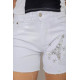 Шорты женские джинсовые стрейчевые, цвет белый, 247R2675