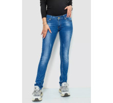 Джинси жіночі з потертостями, колір синій, 244RKL3304