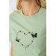 Жіноча футболка з принтом, колір оливковий, 241R125