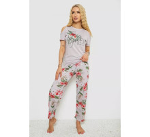 Піжама жіноча з принтом, колір світло-бузковий, 243R2038-C