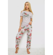 Піжама жіноча з принтом, колір світло-бузковий, 243R2038-C