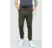 Мужские брюки в полоску, цвет хаки, 157R2003