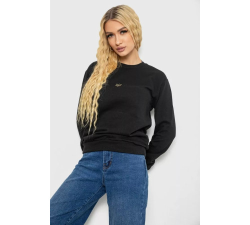 Світшот жіночий утеплений, колір чорний, 238R57162-11