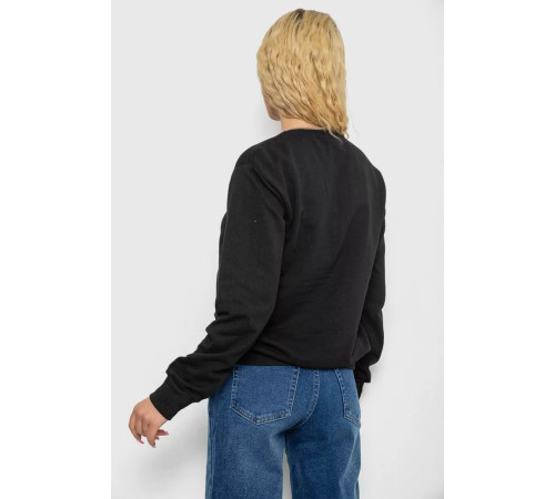 Світшот жіночий утеплений, колір чорний, 238R57162-11