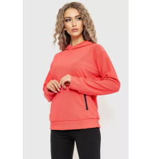 Худы женский с капюшоном, цвет коралловый, 182R8030.