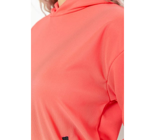 Худі жіночий з капюшоном, колір кораловий, 182R8030