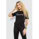 Жіноча футболка з принтом, колір чорний, 241R126