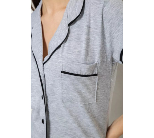 Женская пижама с принтом, цвет серый, 243R19006.