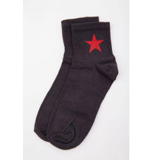 Жіночі шкарпетки, чорного кольору з принтом, 167R404