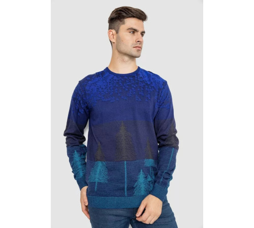 Свитер мужской повседневный, цвет электрик, 247R6138