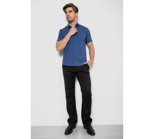 Рубашка мужская с принтом, цвет джинс, 214R7014