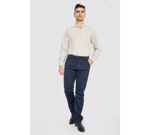 Штани чоловічі класичні, колір темно-синій, 244RFH307-2