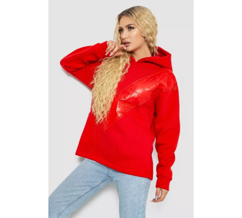 Худые женский на флисе тринитка, цвет красный, 102R7713.