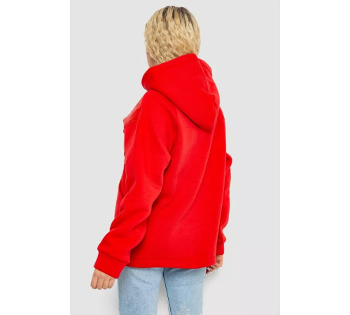 Худые женский на флисе тринитка, цвет красный, 102R7713.