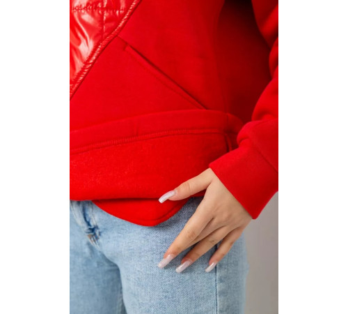 Худые женский на флисе тринитка, цвет красный, 102R7713.