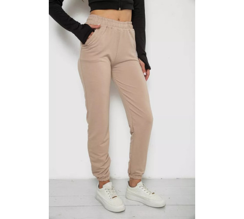 Спортивные брюки женские, цвет бежевый, 238R5052-1.