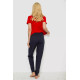 Женская пижама с принтом, цвет красно-синий, 243R9211
