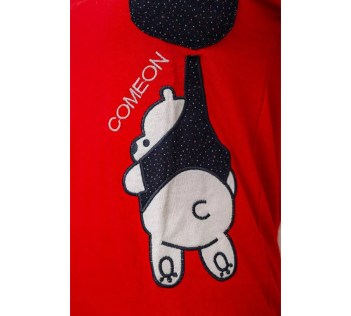 Женская пижама с принтом, цвет красно-синий, 243R9211