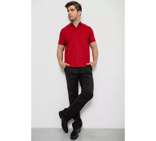 Сорочка чоловіча з принтом, колір бордовий, 214R7328