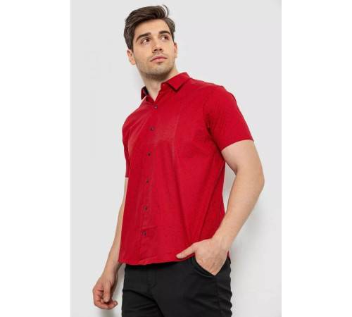 Сорочка чоловіча з принтом, колір бордовий, 214R7328