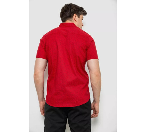 Сорочка чоловіча з принтом, колір бордовий, 214R7328