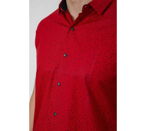 Сорочка чоловіча з принтом, колір бордовий, 214R7328