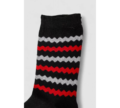 Шкарпетки жіночі з принтом, колір чорно-червоний, 238R336-2