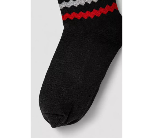 Шкарпетки жіночі з принтом, колір чорно-червоний, 238R336-2