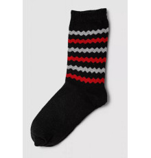 Шкарпетки жіночі з принтом, колір чорно-червоний, 238R336-2