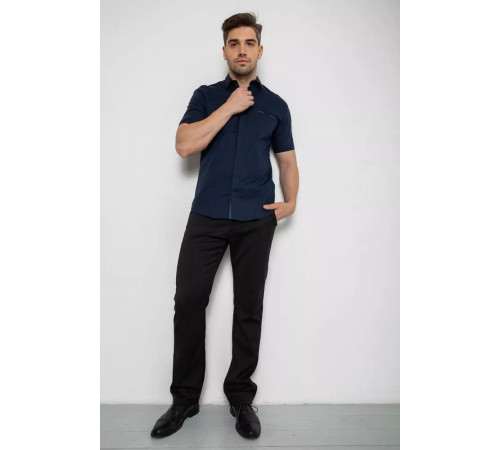 Рубашка мужская классическая, цвет темно-синий, 214R7116