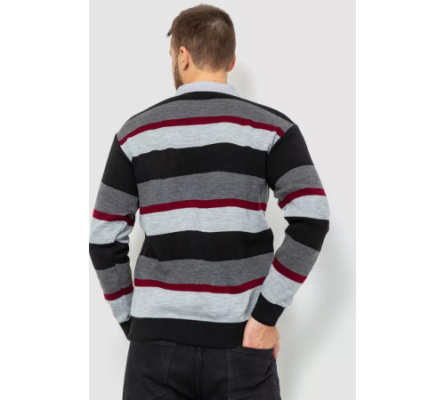 Свитер-обманка мужской, цвет серо-черный, 161R901