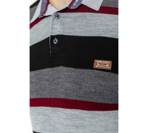 Свитер-обманка мужской, цвет серо-черный, 161R901