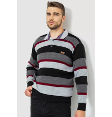 Светр-обманка чоловічий, колір сіро-чорний, 161R901