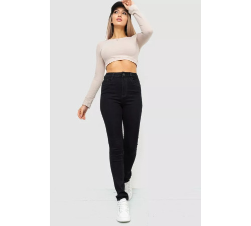 Джинси жіночі стрейч 214R1443, колір Чорний
