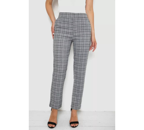 Брюки женские в клетку, цвет серый, 238RM94