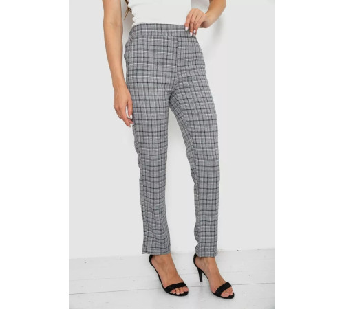 Брюки женские в клетку, цвет серый, 238RM94
