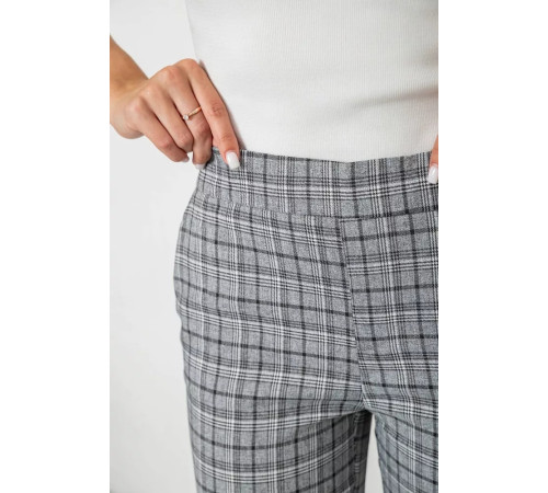 Брюки женские в клетку, цвет серый, 238RM94