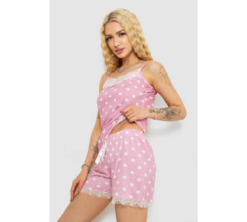 Женская пижама в горошек, цвет пудро-белый, 243R2127