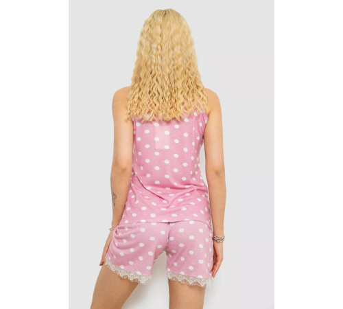 Женская пижама в горошек, цвет пудро-белый, 243R2127