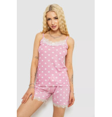 Женская пижама в горошек, цвет пудро-белый, 243R2127