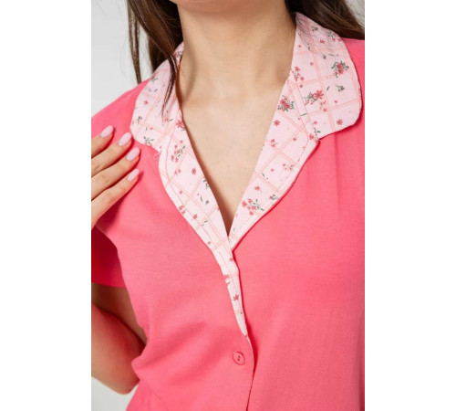 Жіноча піжама з принтом, колір рожевий, 243R19015