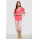 Жіноча піжама з принтом, колір рожевий, 243R19015