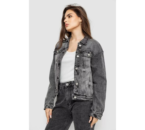 Куртка жіноча джинсова, колір сірий, 255RA224